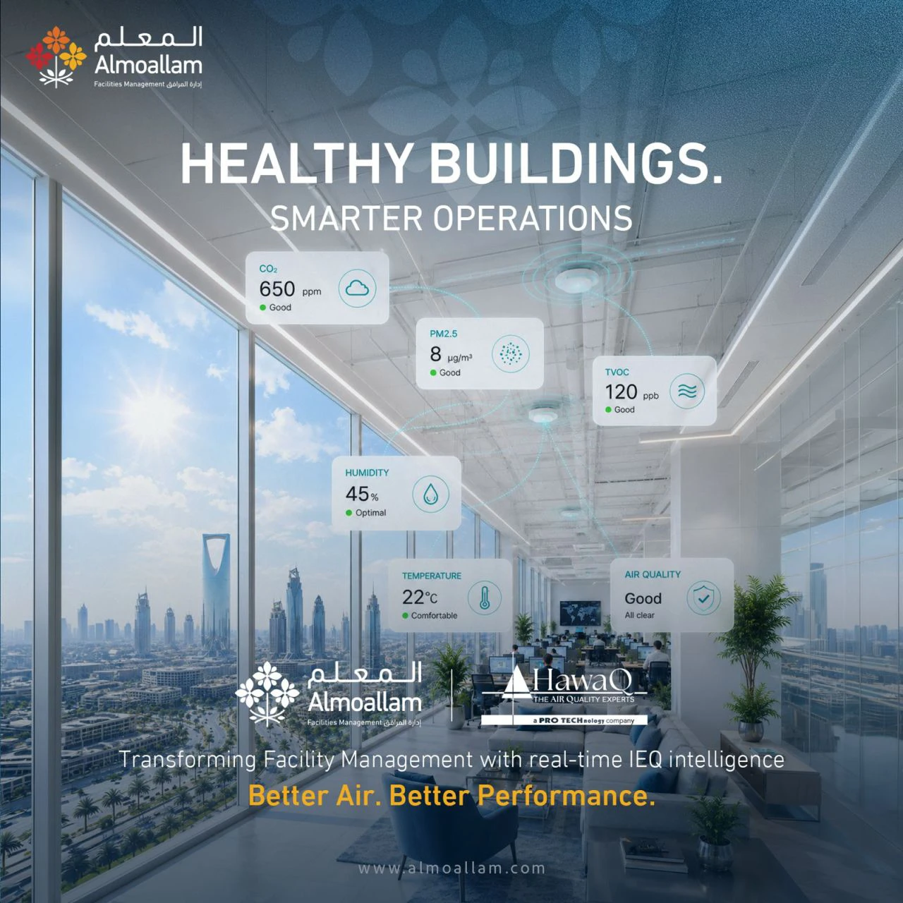 Almoallam Announces Partnership With Hawaq For Real Time Indoor Environment Quality Intelligence